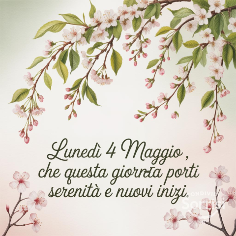 Buonanotte e dolce riposo, lunedì 4 maggio 2026!