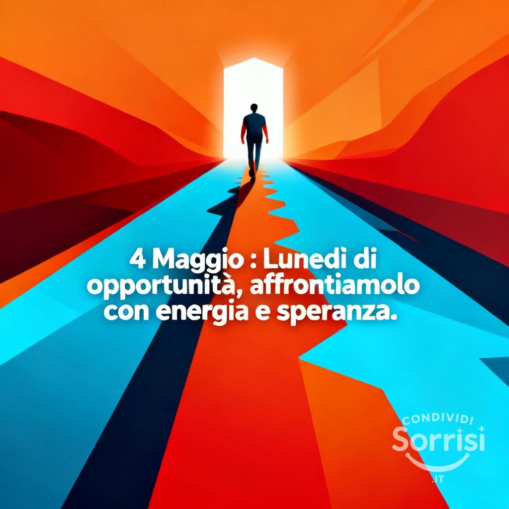 4 Maggio : Lunedì di opportunità, affrontiamolo con energia e speranza.