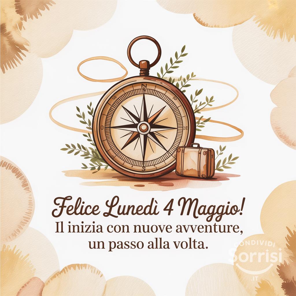 Felice Lunedì 4 Maggio! Il  inizia con nuove avventure, un passo alla volta.