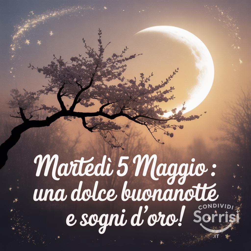 Martedì 5 maggio : una dolce buonanotte e sogni d'oro!