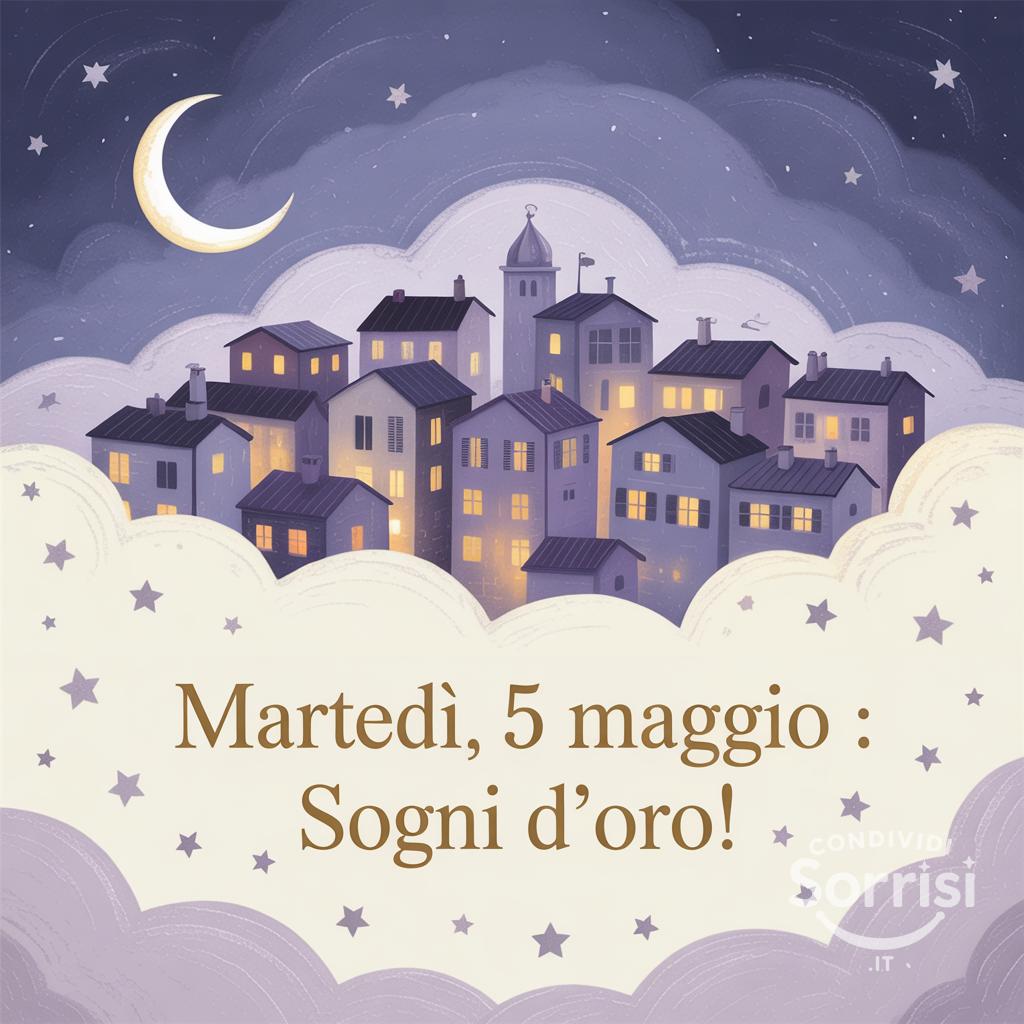 Martedì, 5 maggio : sogni d'oro!
