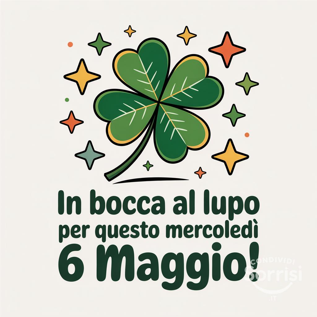 In bocca al lupo per questo Mercoledì 6 Maggio!