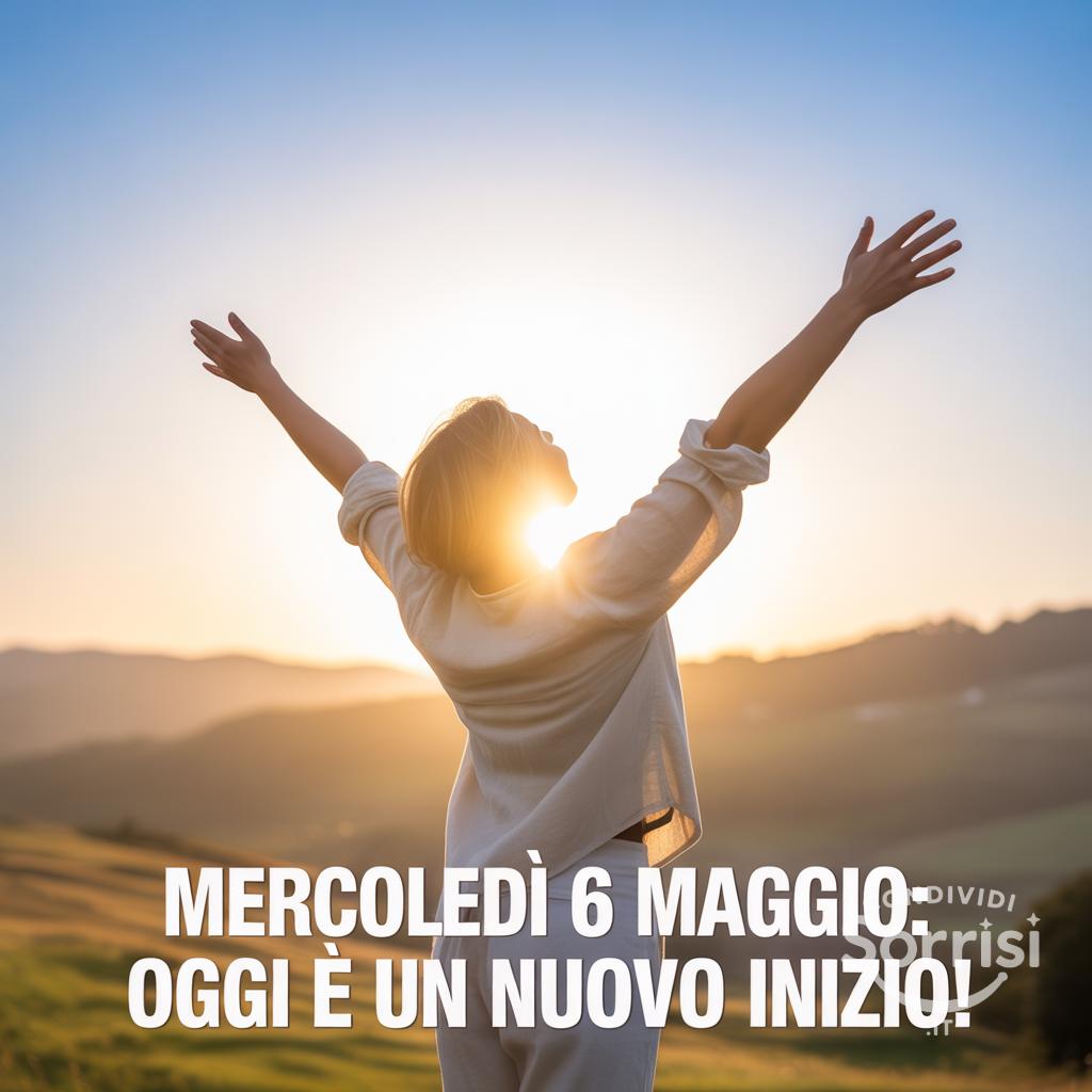 Mercoledì 6 Maggio: oggi è un nuovo inizio!