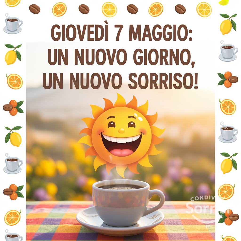 Giovedì 7 Maggio: un nuovo giorno, un nuovo sorriso!