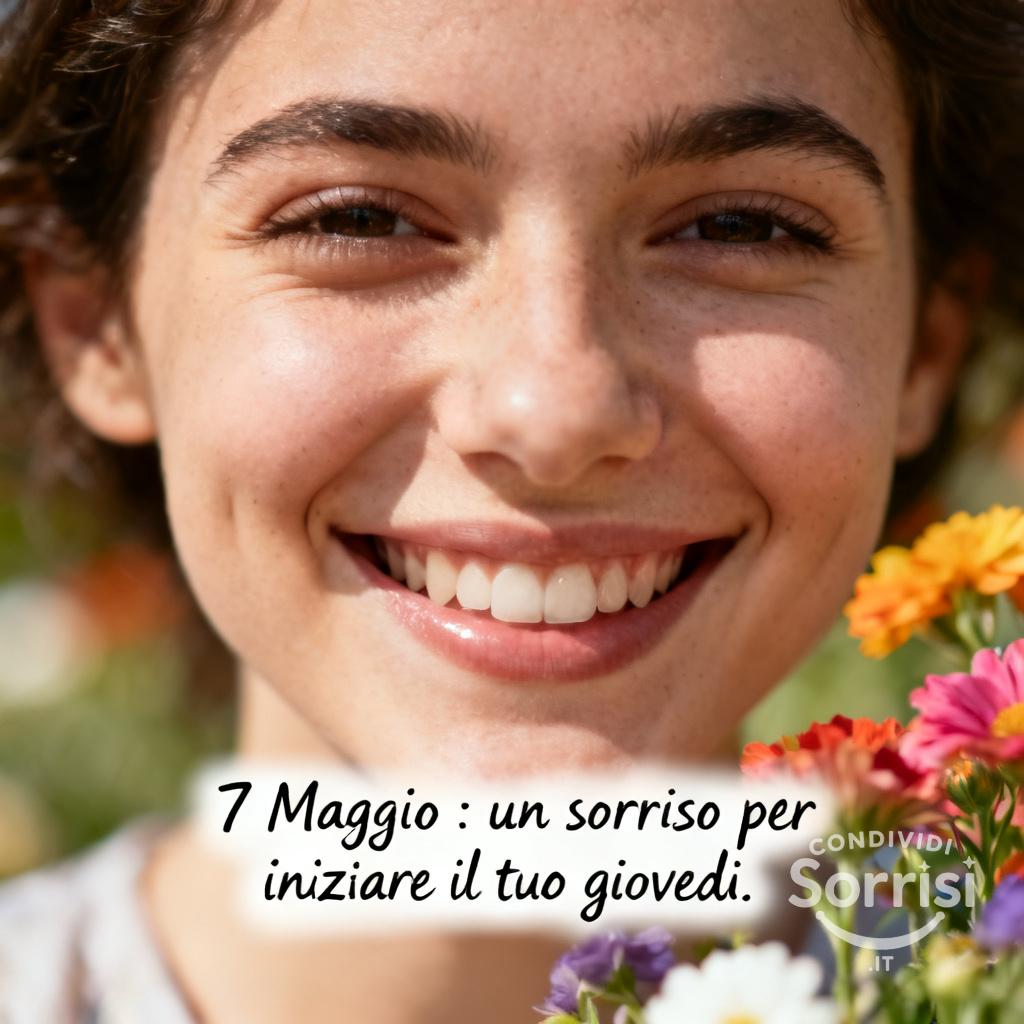 7 Maggio : un sorriso per iniziare il tuo giovedì.