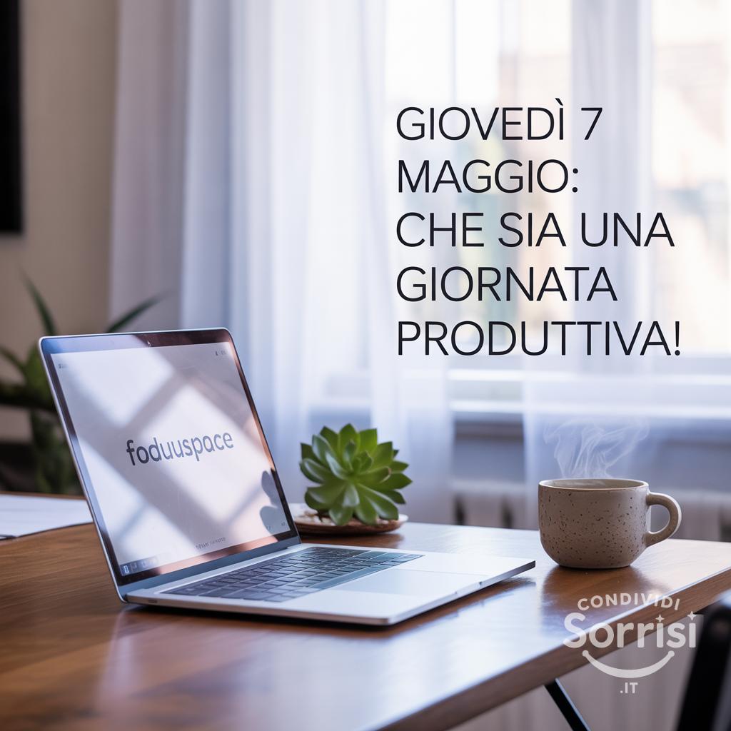 Giovedì 7 Maggio: che sia una giornata produttiva!
