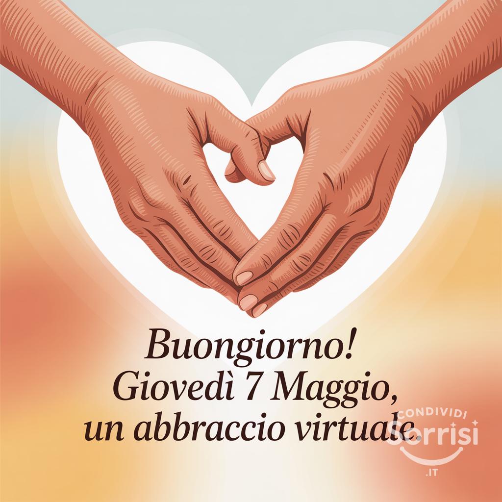 Buongiorno! Giovedì 7 Maggio, un abbraccio virtuale.