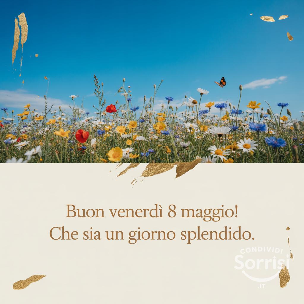 Buon venerdì 8 maggio! Che sia un giorno splendido.