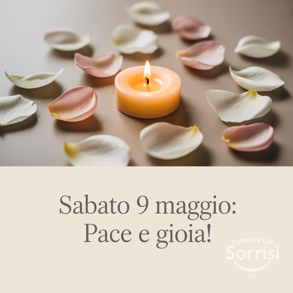 Sabato 9 Maggio: Pace e Gioia!