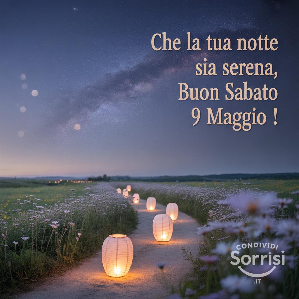 Che la tua notte sia serena, buon sabato 9 maggio !