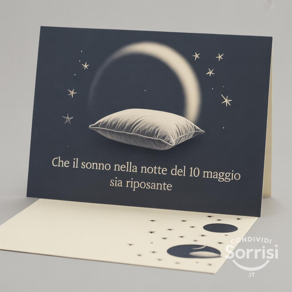 Che il sonno nella notte del 10 maggio  sia riposante.