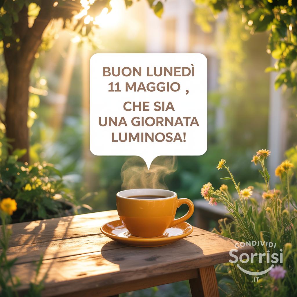 Buon lunedì 11 maggio , che sia una giornata luminosa!