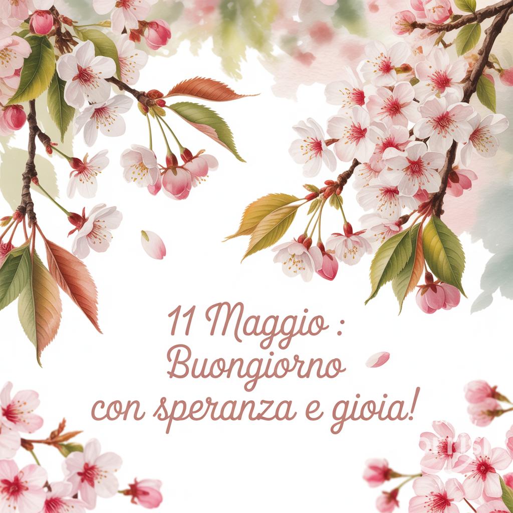 11 Maggio : buongiorno con speranza e gioia!