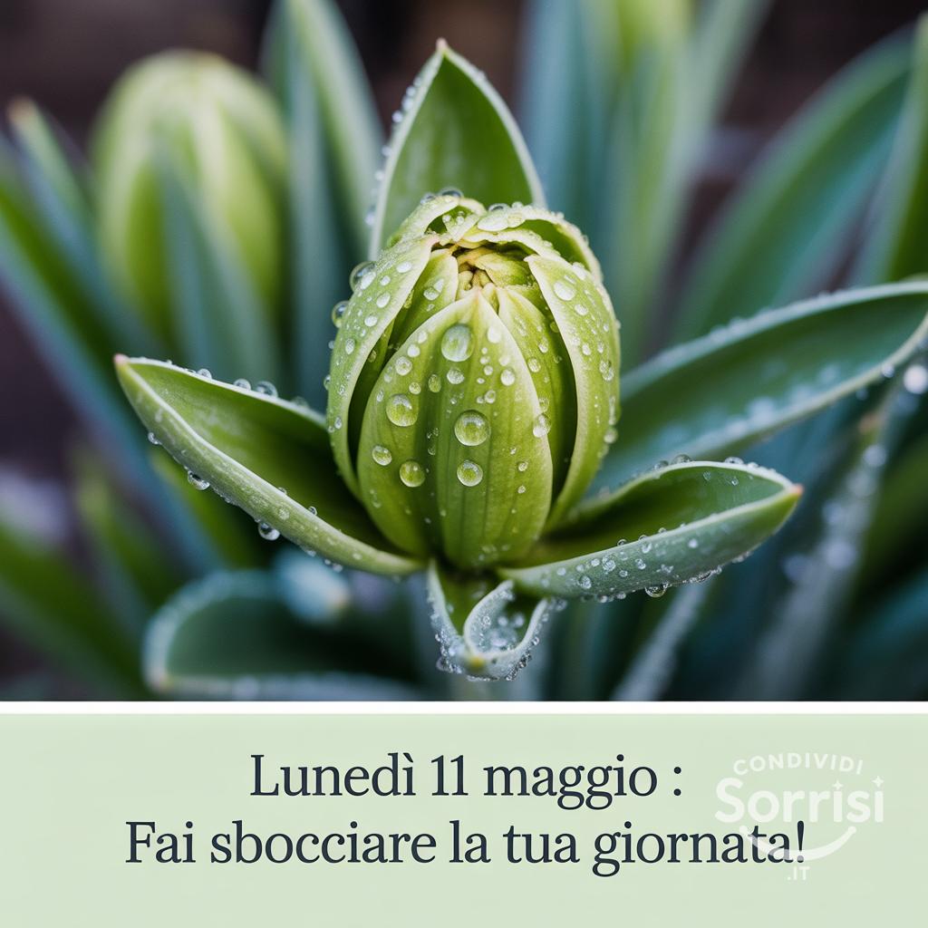 Lunedì 11 maggio : fai sbocciare la tua giornata!