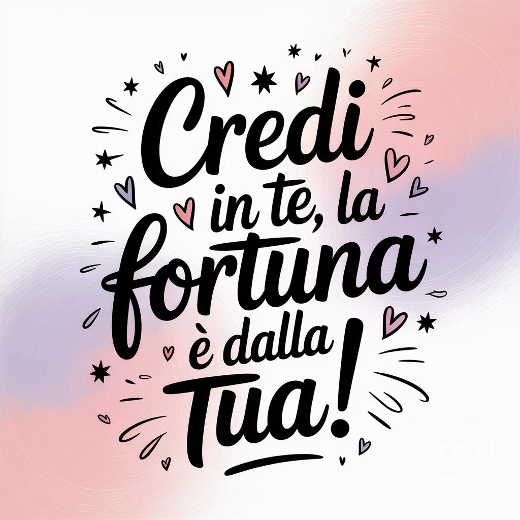 Credi in te, la fortuna è dalla tua!