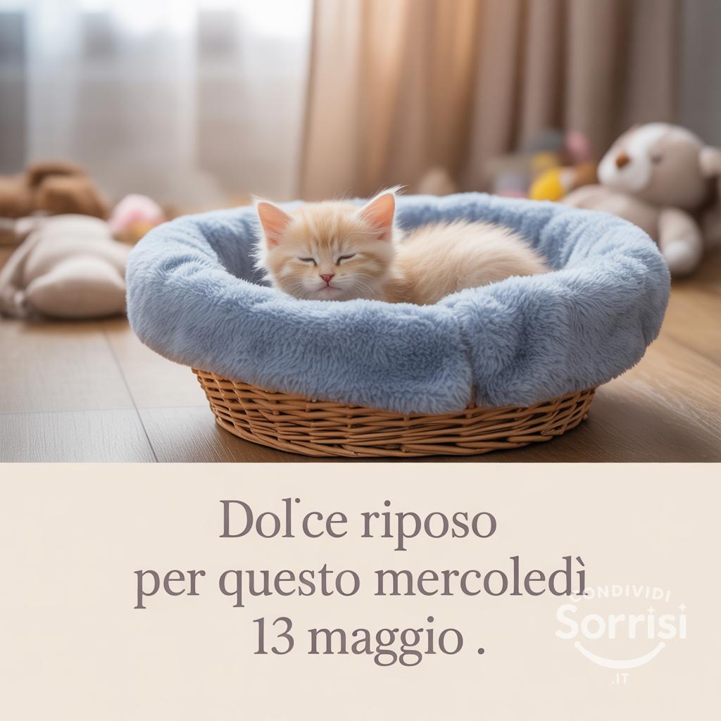 Dolce riposo per questo mercoledì 13 maggio .