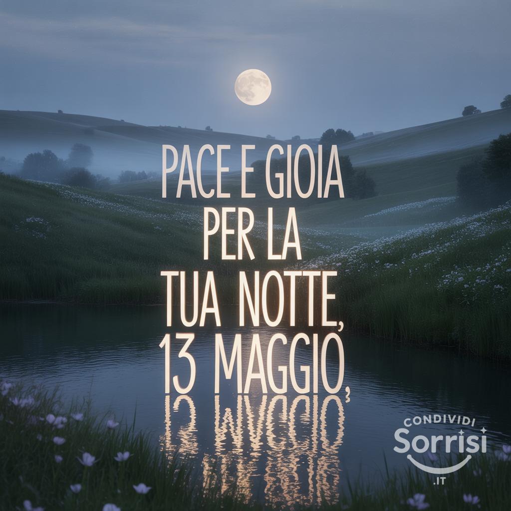 Pace e gioia per la tua notte, 13 maggio .