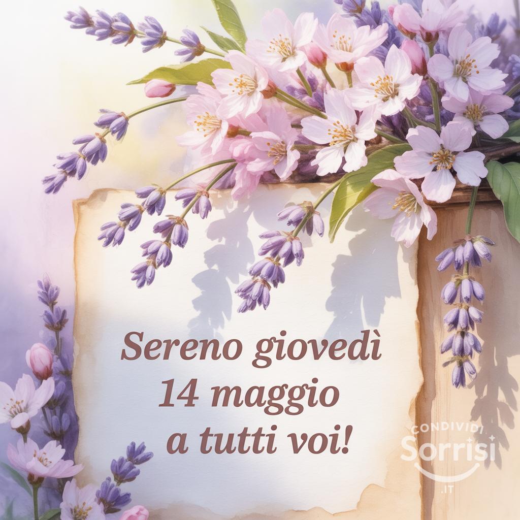 Sereno giovedì 14 maggio a tutti voi!