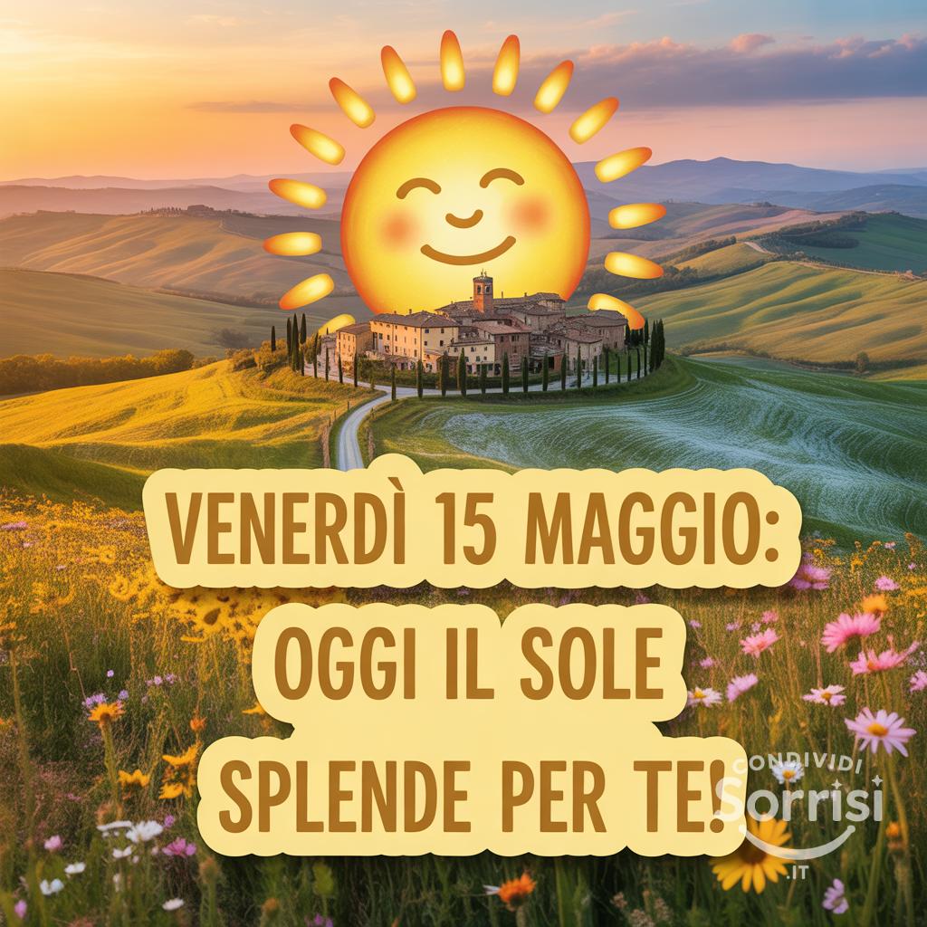 Venerdì 15 Maggio: oggi il sole splende per te!