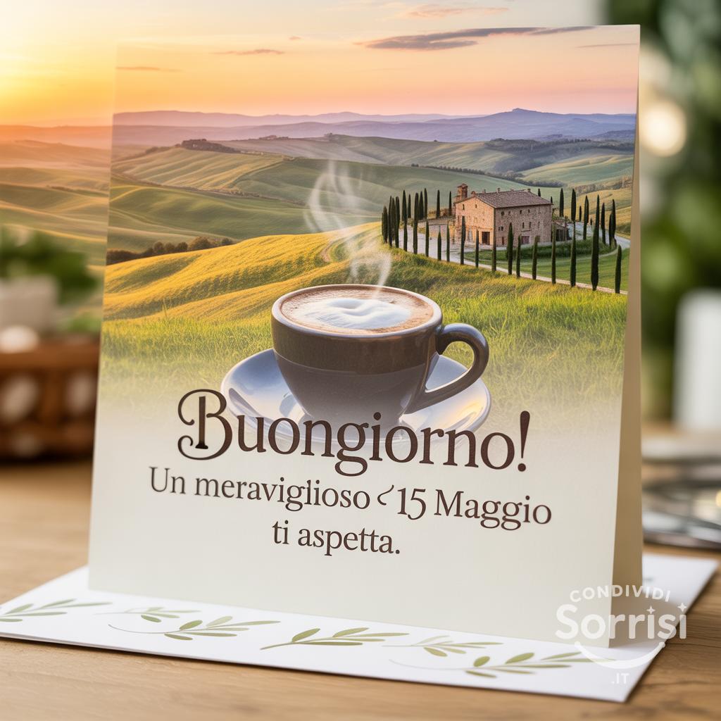 Buongiorno! Un meraviglioso 15 Maggio  ti aspetta.