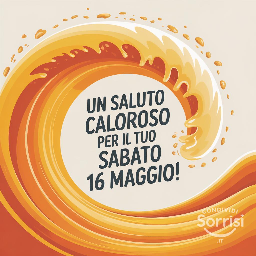 Un Saluto Caloroso per il tuo Sabato 16 Maggio!