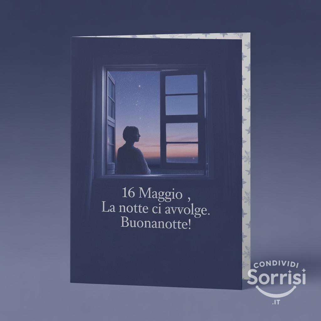 16 maggio , la notte ci avvolge. Buonanotte!