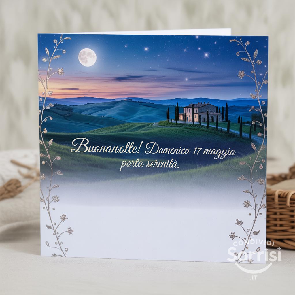 Buonanotte! Domenica 17 maggio  porta serenità.