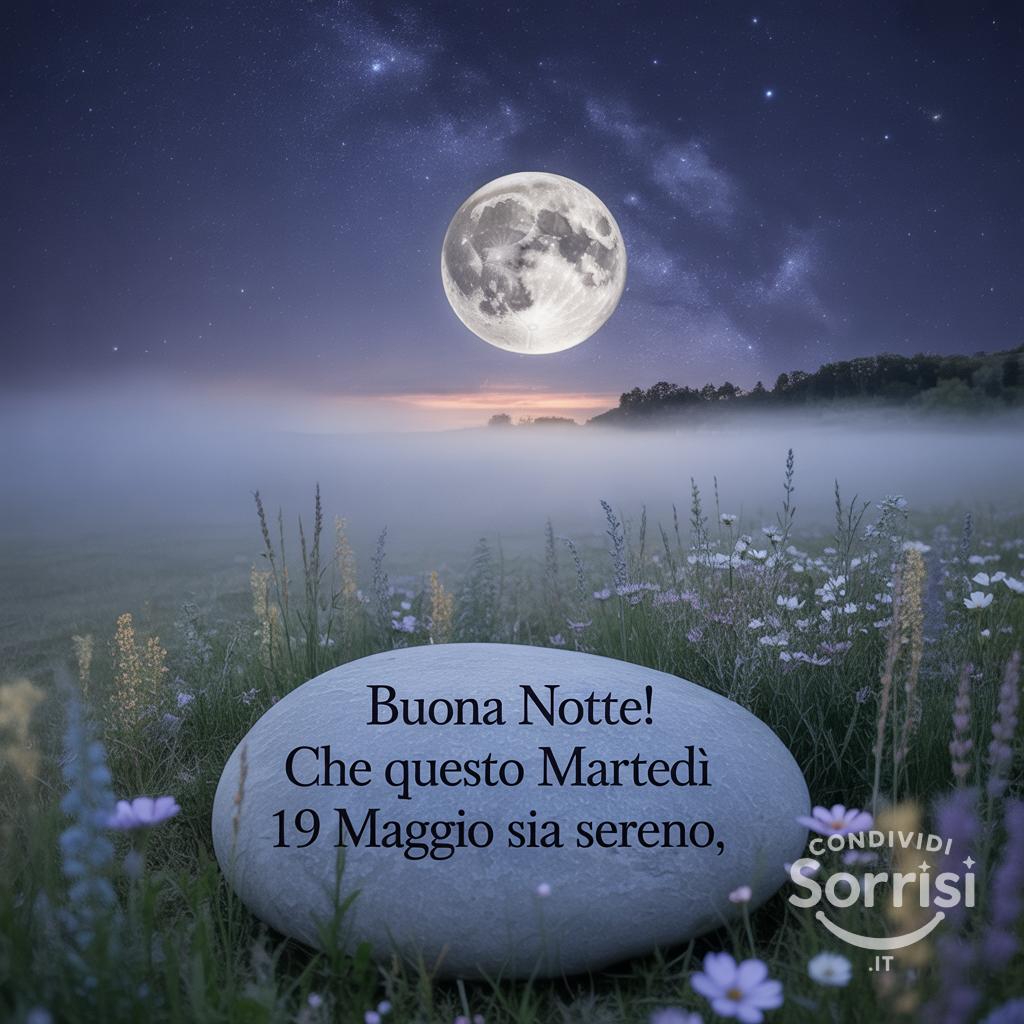 Buona notte! Che questo martedì 19 maggio  sia sereno.