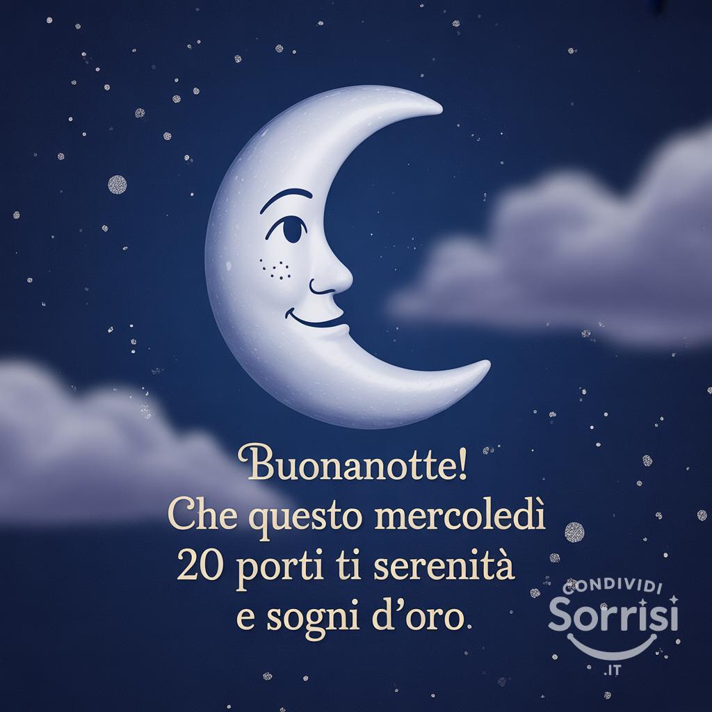 Buonanotte! Che questo mercoledì 20 maggio  ti porti serenità e sogni d'oro.