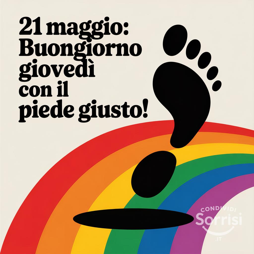 21 Maggio: buongiorno giovedì con il piede giusto!