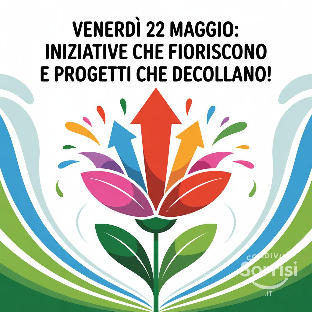 Venerdì 22 maggio: iniziative che fioriscono e progetti che decollano!
