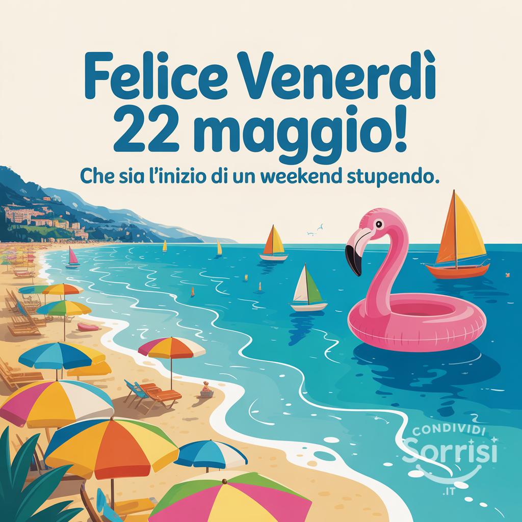 Felice venerdì 22 maggio! Che sia l'inizio di un weekend stupendo.