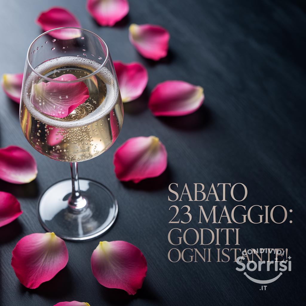 Sabato 23 maggio : goditi ogni istante!