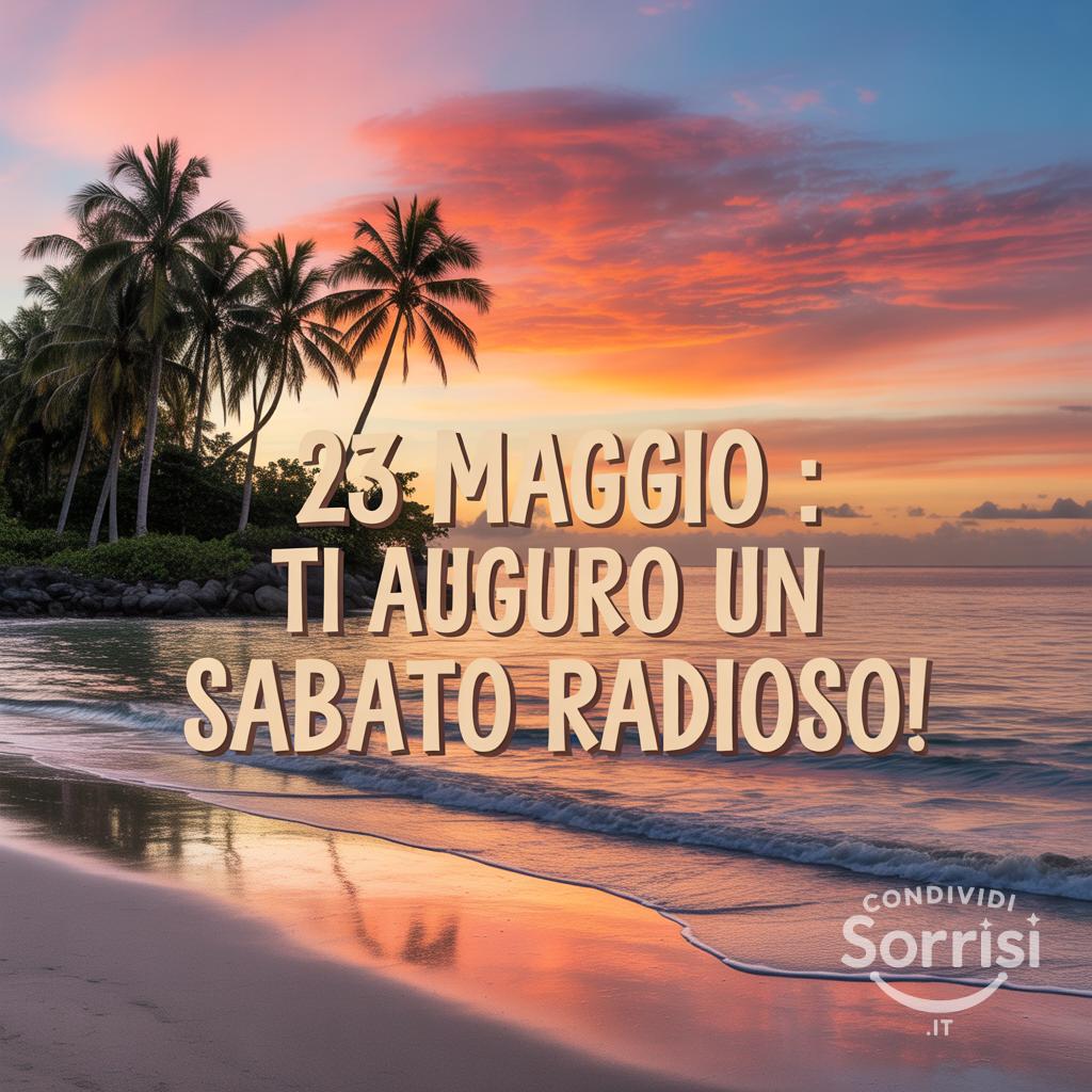 23 maggio : ti auguro un sabato radioso!