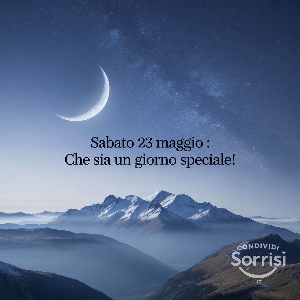 Sabato 23 maggio : che sia un giorno speciale!