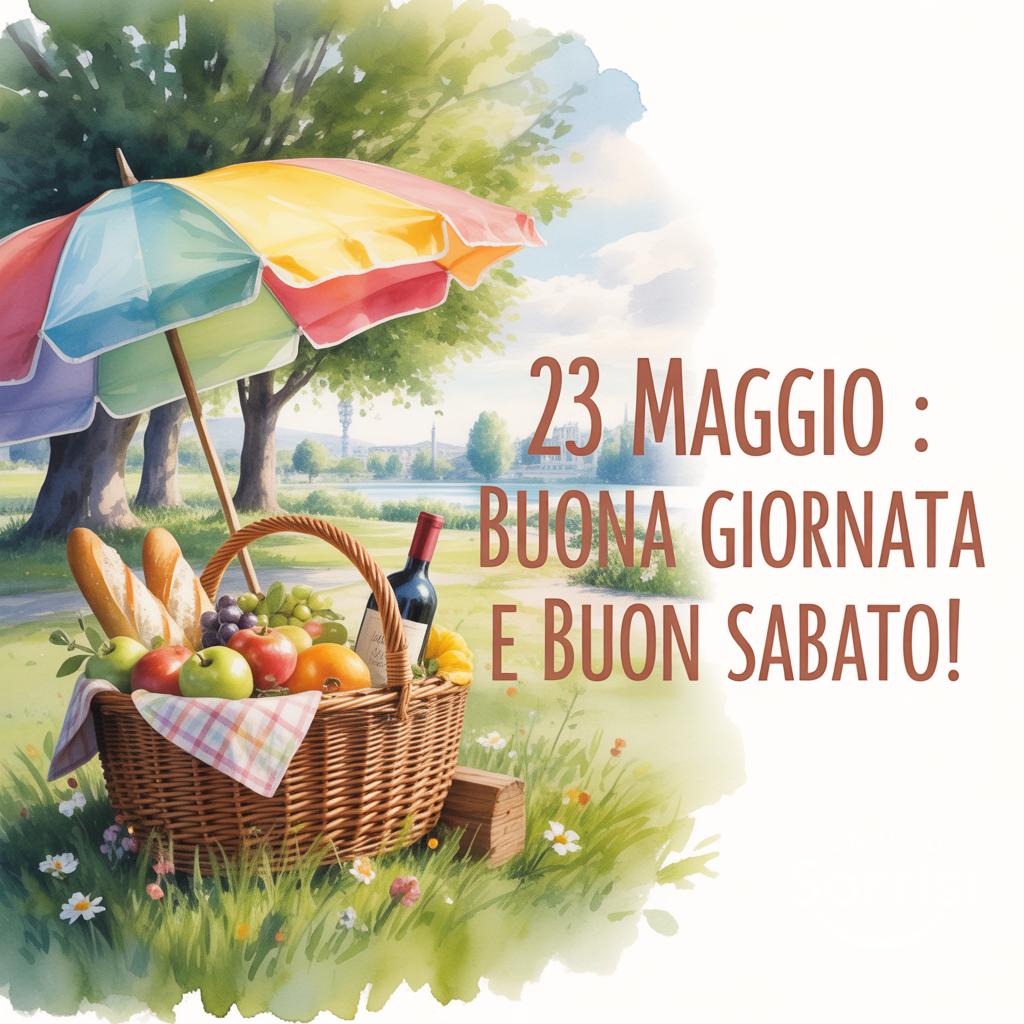 23 maggio : buona giornata e buon sabato!