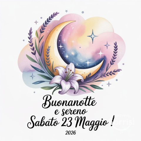 Buonanotte del Sabato 23 Maggio 2026: Un Dolce Riposo per una Settimana Nuova