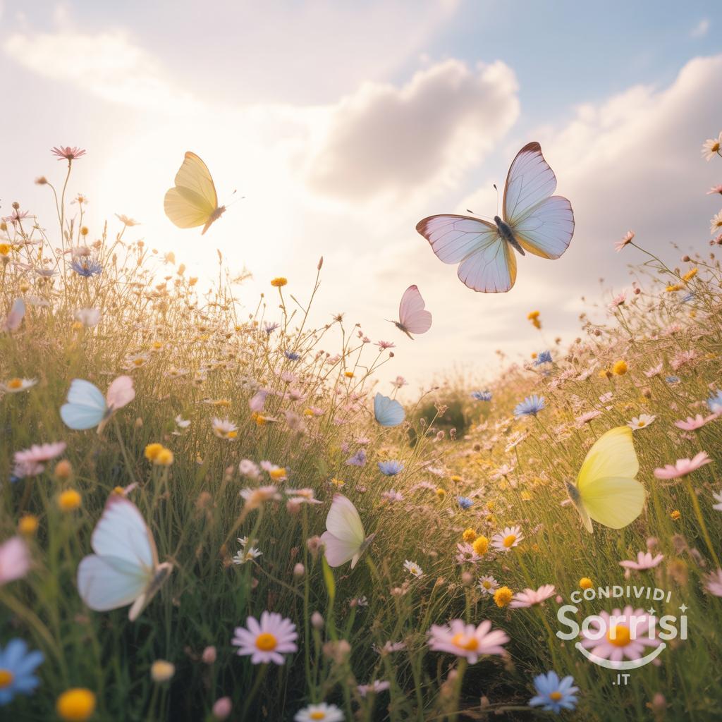 Un raggio di sole su un prato fiorito, per farti sbocciare ogni giorno con gioia!