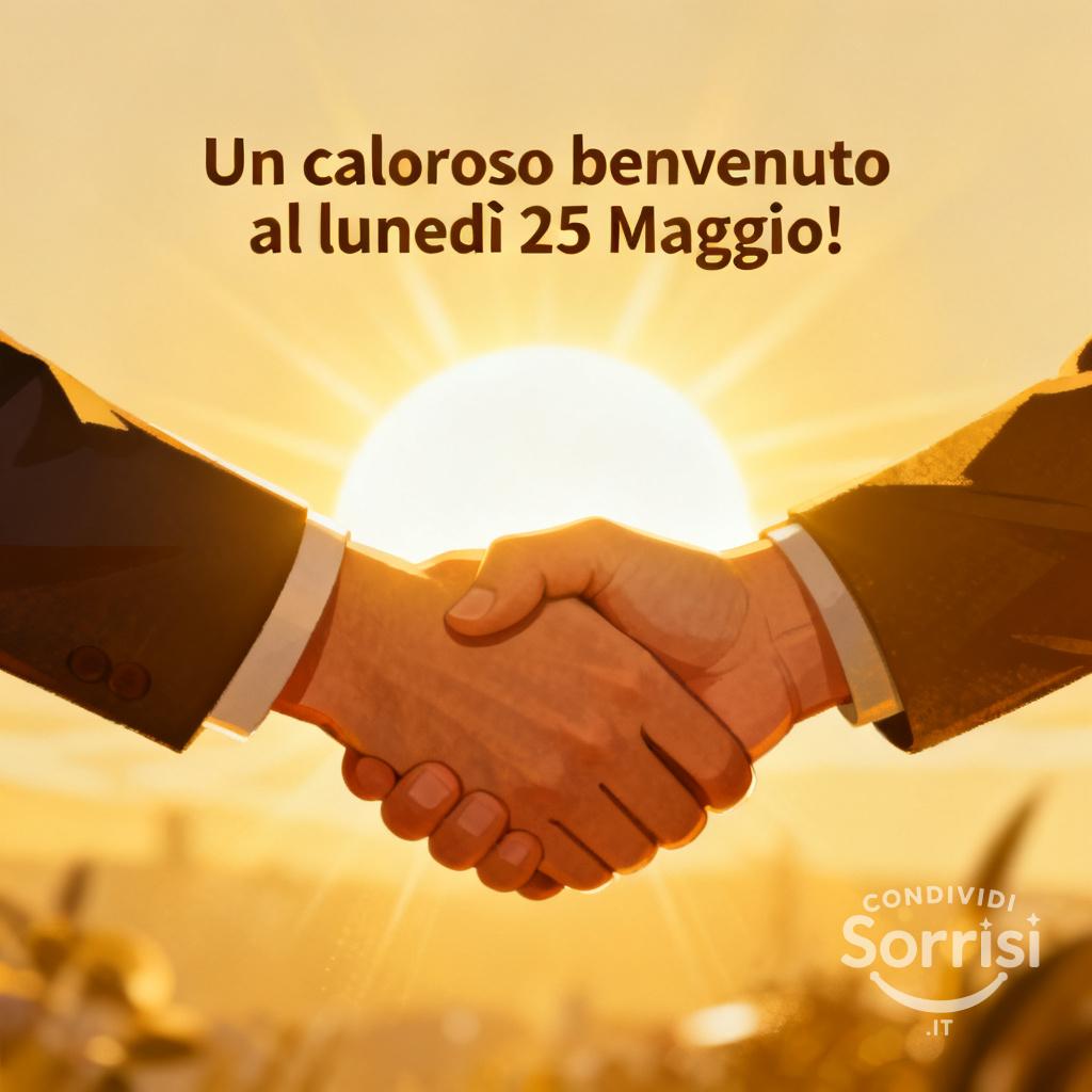 Un caloroso benvenuto al lunedì 25 Maggio!