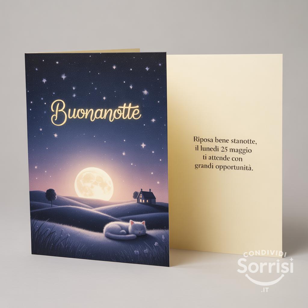 Riposa bene stanotte, il lunedì 25 maggio  ti attende con grandi opportunità.