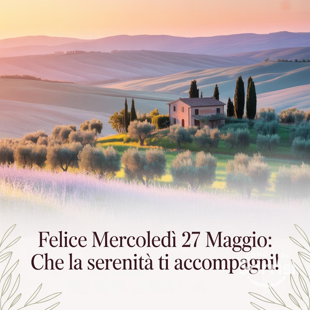 Felice Mercoledì 27 Maggio: che la serenità ti accompagni!