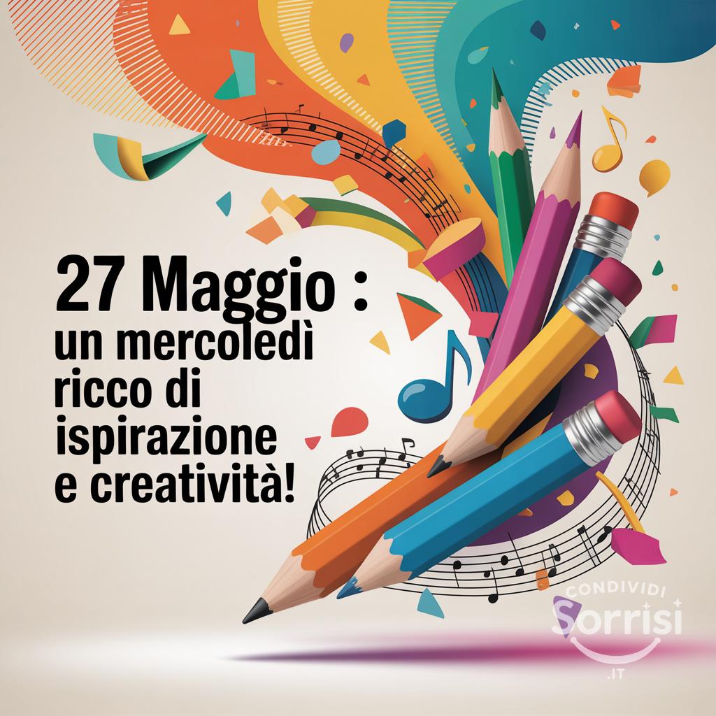 27 Maggio : un mercoledì ricco di ispirazione e creatività!