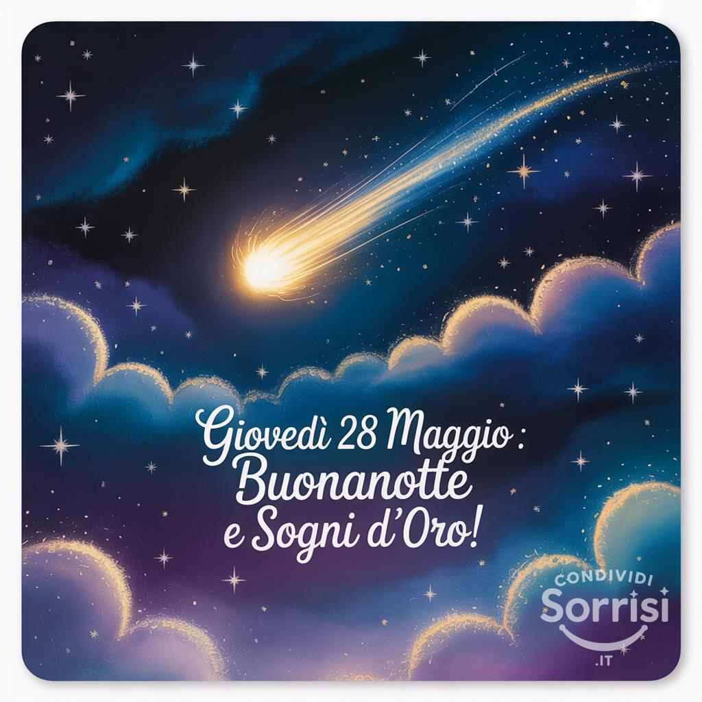 Giovedì 28 maggio : buonanotte e sogni d'oro!
