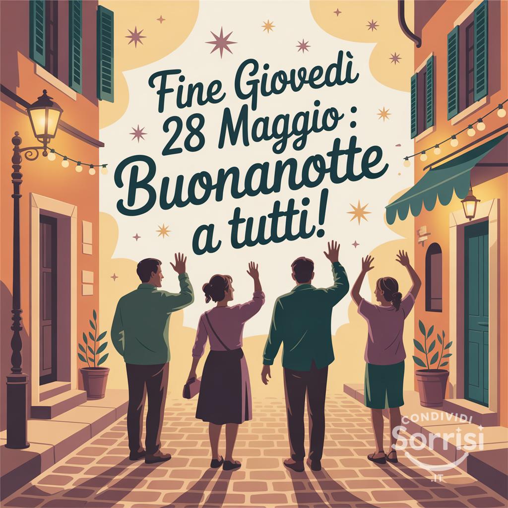 Fine giovedì 28 maggio : Buonanotte a tutti!