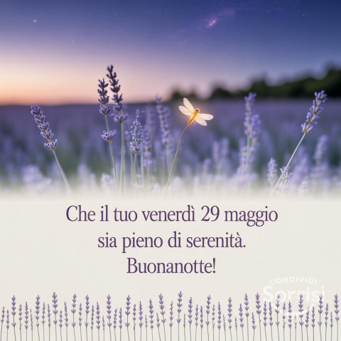 Buonanotte Venerdì 29 Maggio 2026: Auguri Speciali per un Weekend Sereno