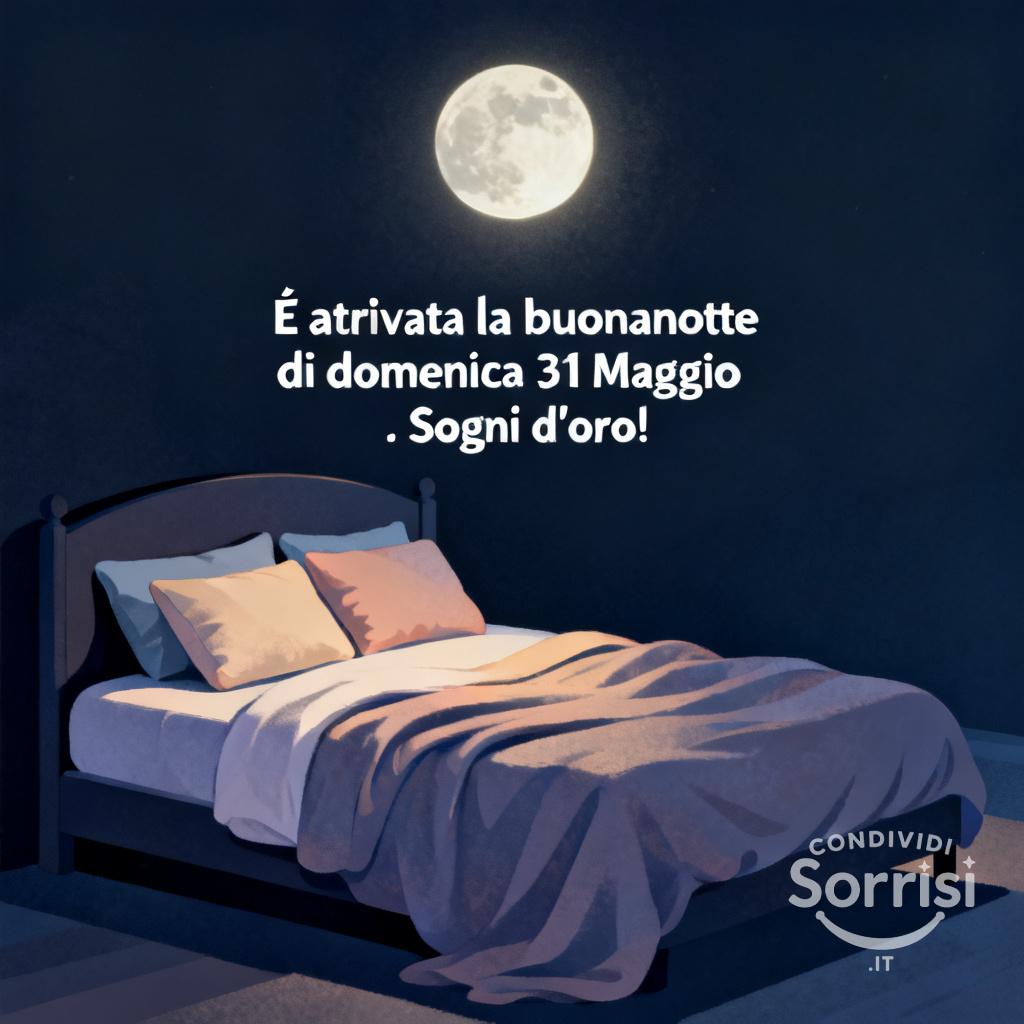 È arrivata la buonanotte di domenica 31 Maggio . Sogni d'oro!