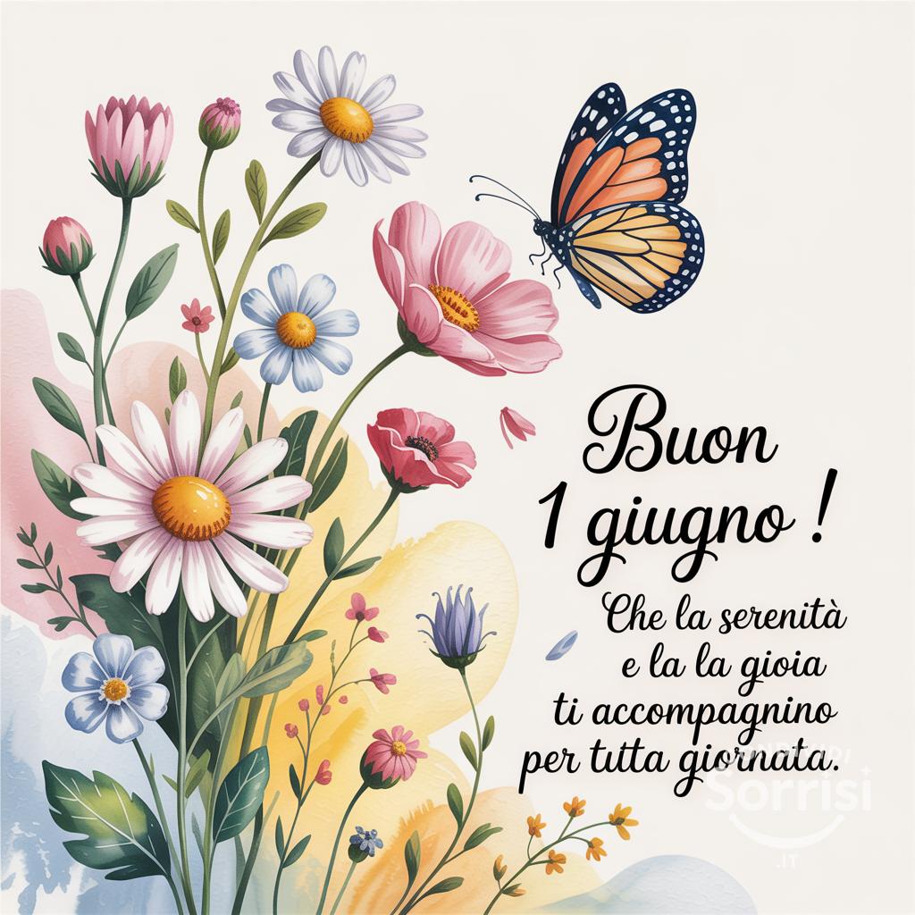 Buon 1 giugno ! Che la serenità e la gioia ti accompagnino per tutta questa giornata.