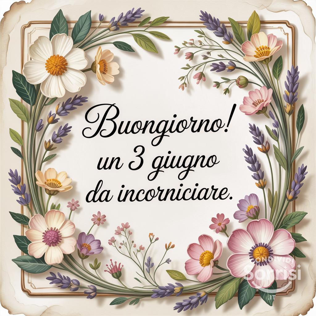 Buongiorno! Un 3 Giugno  da incorniciare.