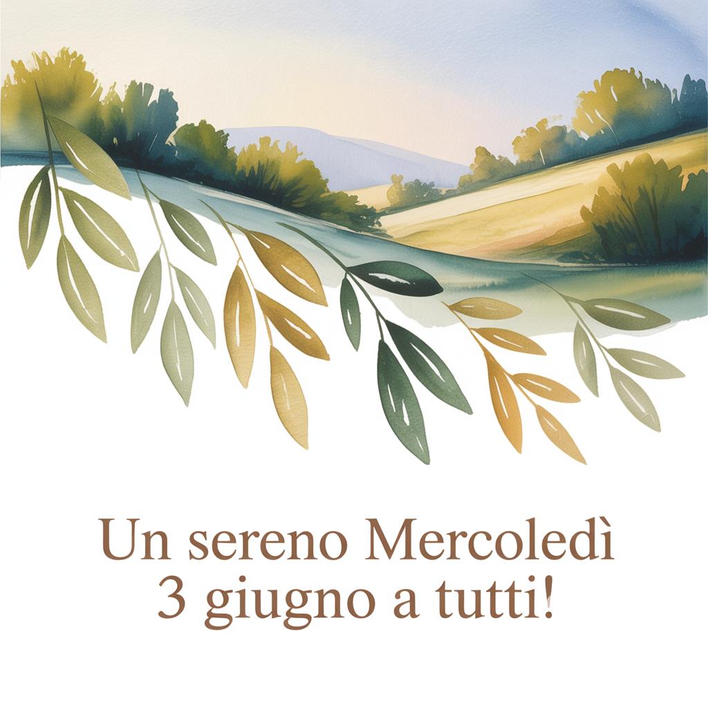 Un sereno Mercoledì 3 Giugno a tutti!
