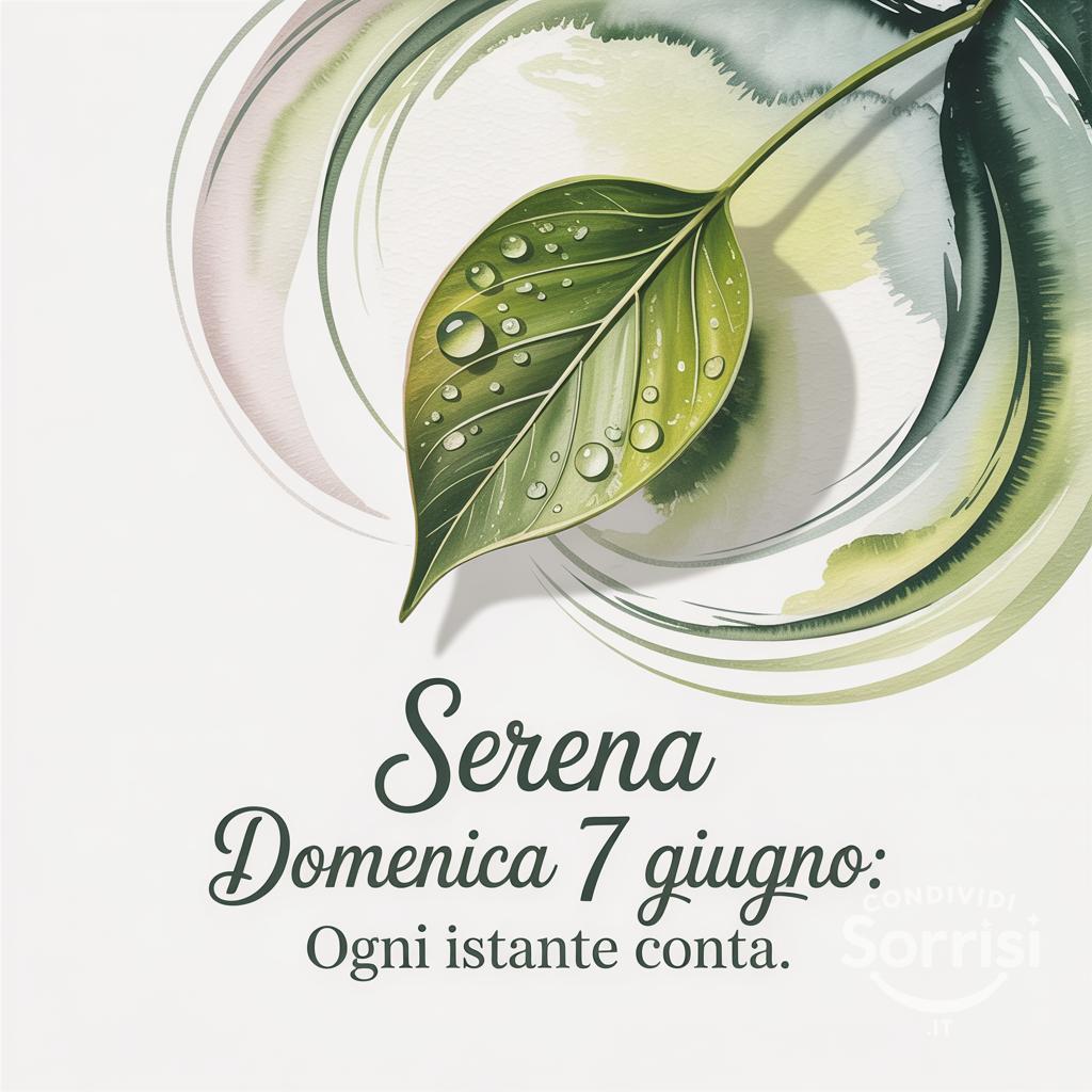 Serena domenica 7 giugno: ogni istante conta.